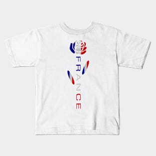 French Flag Rose Flower Kids T-Shirt